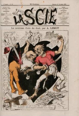 Le nouveau Code du duel, par A. Lemot