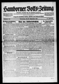 Hamborner Volks-Zeitung. 1911-1929