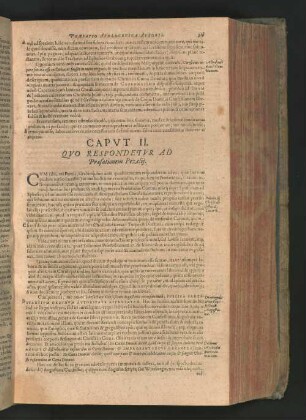 CAPUT II. QUO RESPONDETUR AD Praesationem Pezelij.