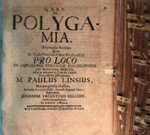 De polygamia : disp. polit.