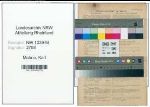 Entnazifizierung Karl Mahne , geb. 03.07.1904 (Angestellter)