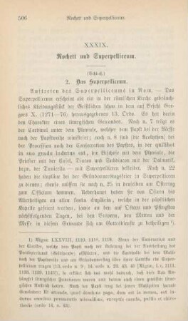 506-525 Rochett und Superpelliceum : II.