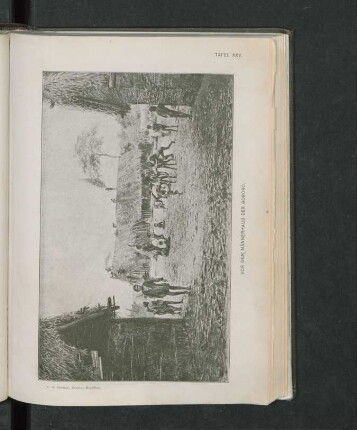 Taf. XXV. Vor dem Männerhaus der Bororó