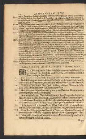 Argumentum Libri Adversus Hermogenem