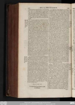 Sectio IV. De Baptismo Laicorum in casu necessitatis.
