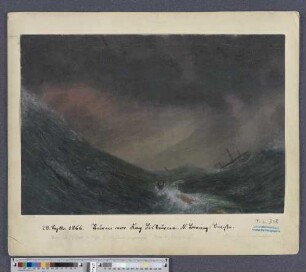 28. Septbr. 1866. Sturm vor Kap Lisburne. N. Bering=Straße