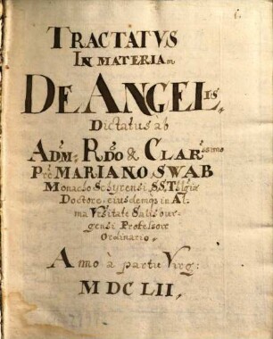 Tractatus in materiam de angelis et de actibus humanis - BSB Clm 27972