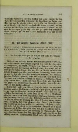 21. Die polnische Revolution (1830 - 1831)
