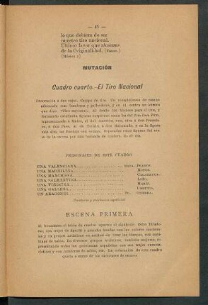 Cuadro cuerto. - El Tiro Nacional