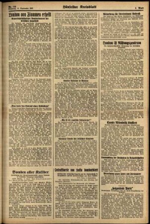Zweite Ausgabe vom Mittwoch, den 11. September 1940.
