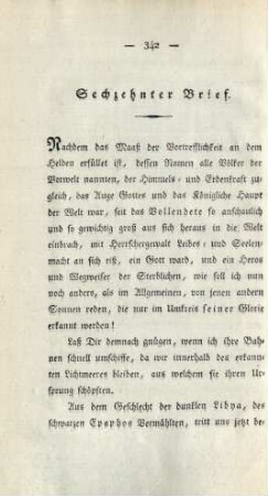 Sechzehnter Brief