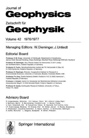 42: Journal of geophysics