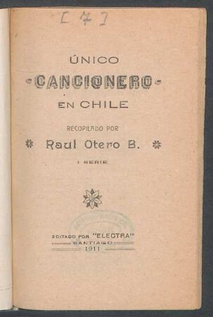 Único cancionero en Chile