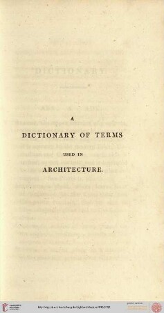A dictionary of terms used in architecture