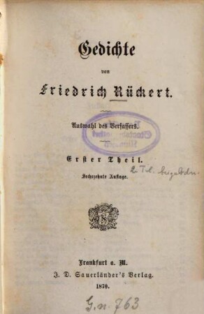 Gedichte : Auswahl des Verfassers, 2