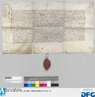 Georius, Abt des Klosters St. Egidien in Nürnberg, stellt ein Vidimus aus von der Bulle des Papstes Martin V. d.d. 4. August 1425.