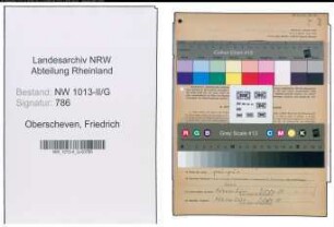 Entnazifizierung Friedrich Oberscheven , geb. 26.06.1911 (Kapellmeister)
