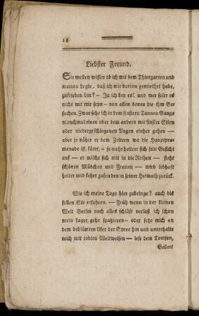 Liebster Freund. - Goldne Regeln. - Rom.