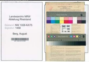 Entnazifizierung August Berg , geb. 02.04.1890 (Landwirt)