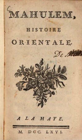 Mahulem : histoire orientale