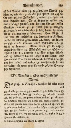 XIV. Von der 1. Ebbe und Fluth des Meeres