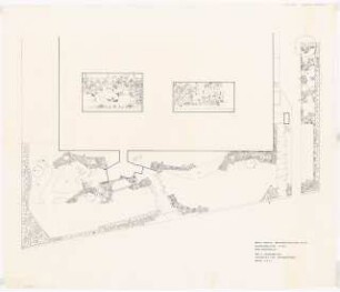 Grünanlage WAM Osterhof KG, Berlin-Spandau: Gartenplan mit Pflanzplan 1:100
