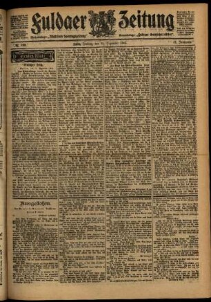 Erste Ausgabe vom Freitag, den 16. Dezember 1904.