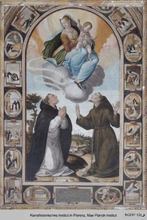 Den Heiligen Hyacinth und Franziskus erscheint die Madonna