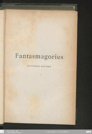 Fantasmagories : histoires rapides