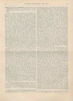 133-135 [Rezension] Stickel, Joh. Gust., Das Hohelied in seiner Einheit und dramatischen Gliederung mit Uebersetzung und Beigaben