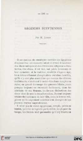 2.Ser. 4.1883: Légendes égyptiennes