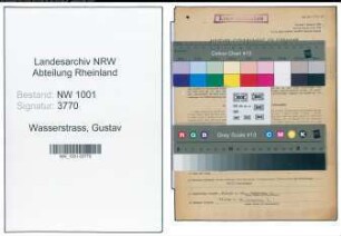 Entnazifizierung Gustav Wasserstrass, geb. 21.01.1875 (Buchdrucker)