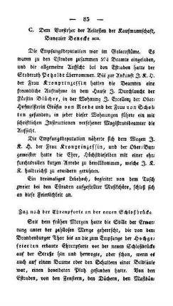 Zug nach der Ehrenpforte an der neuen Schloßbrücke