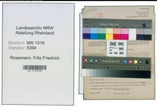 Entnazifizierung Fritz Friedrich Rosemann , geb. 06.07.1909 (Poizist)