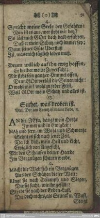 (53.) Suchet, was droben ist