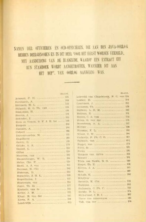 Namen der officieren en oud-officieren, die aan den Java-oorlog hebben deelgenomen en in dit deel voor het eerst worden vermeld, ...