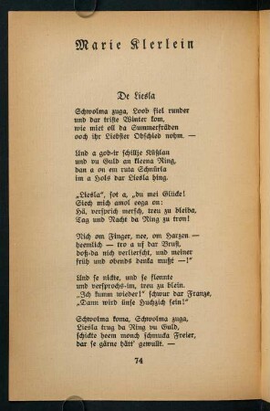 74-87, Marie Klerlein - Rudolf Presber