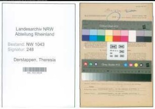 Entnazifizierung Theresia Derstappen , geb. 11.05.1905 ()