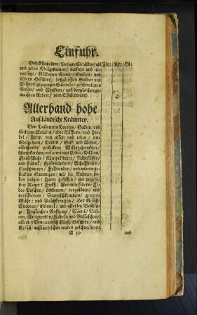 Einfuhr.