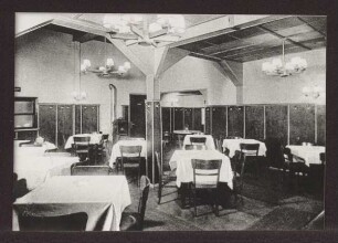 Das ehemalige Restaurant Donopbrunnen / Innenansicht. Detmold. Lange Straße. Papierabzug