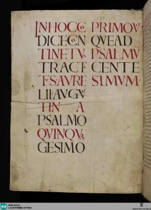 Tractatus a psalmo LI usque ad psalmum C. - Cod. Aug. perg. 35