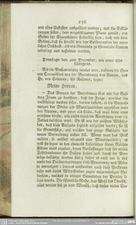 Dienstags den 4ten December, um neun Uhr Morgens