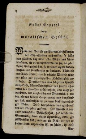 Erstes Kapitel vom moralischen Gefühl.