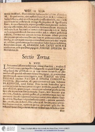 Sectio Tertia