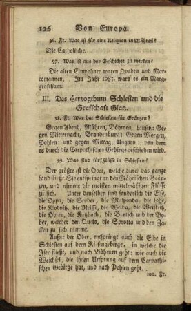 III. Das Herzogthum Schlesien und die Gafschaft Glatz.