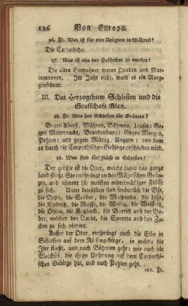 III. Das Herzogthum Schlesien und die Gafschaft Glatz.