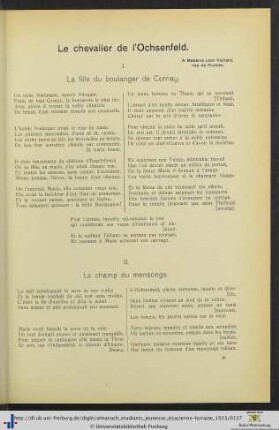 Le chevalier de l’Ochsenfeld.
