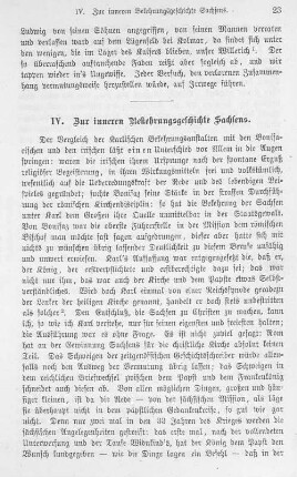 IV. Zur inneren Bekehrungsgeschichte Sachsens.