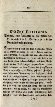 Schöne Litteratur.