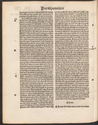 Incipit Paralipomenon liber secundue.